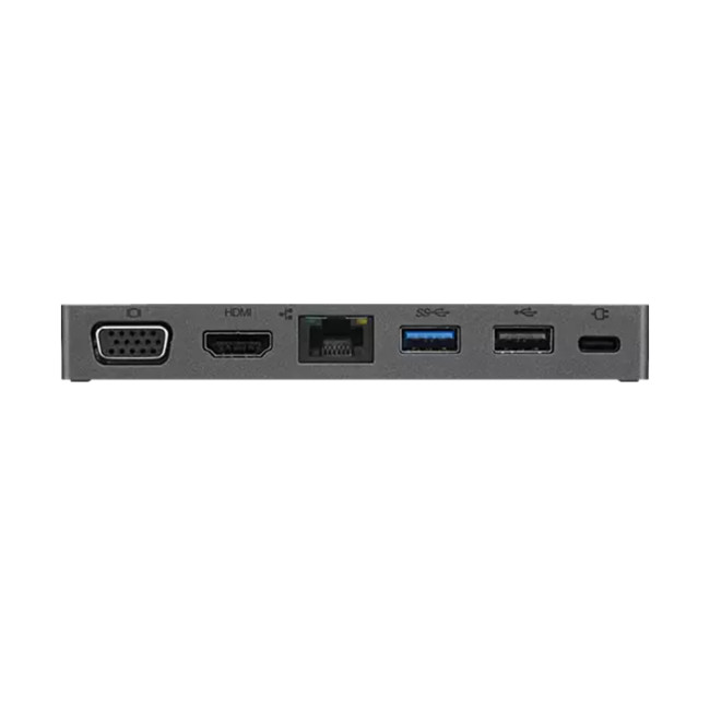 Refurbished Lenovo Powered USB-C Travel Hub Wired Docking Station 10,100,1000 Mbit/s Grey