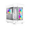 GameMax Hype ATX RGB Tempered Glass Mid Tower Gaming PC Case - White