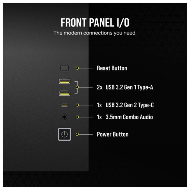 Corsair 2500X MicroATX TG ATX Gaming Case - Black