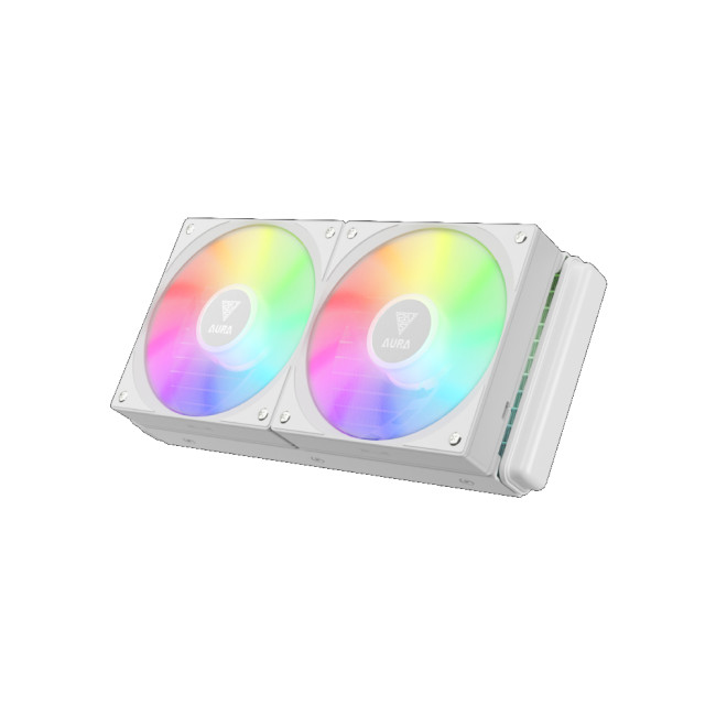 GAMDIAS AURA GL240 V2 White 240mm RGB All-in-One Liquid Cooler