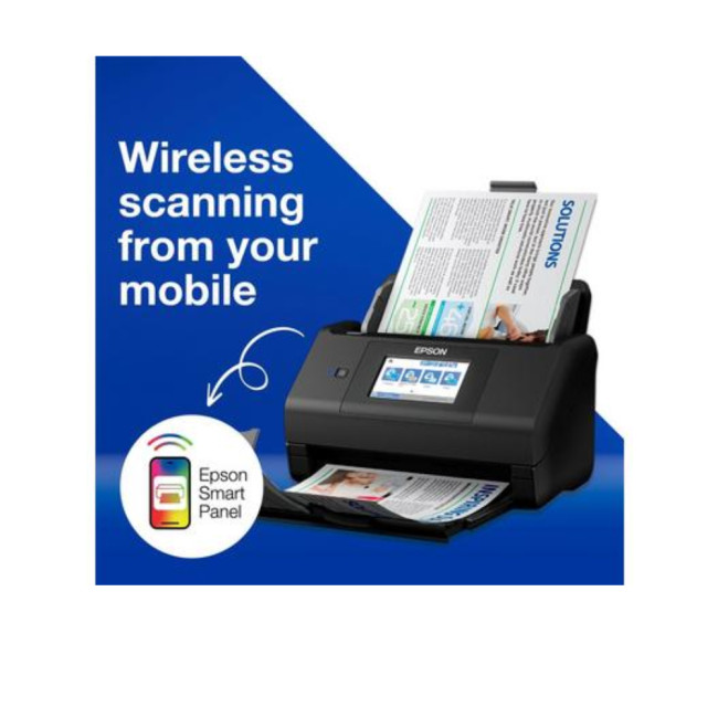 Epson WorkForce ES-580W USB/Wi-Fi ADF + Sheet-fed Scanner