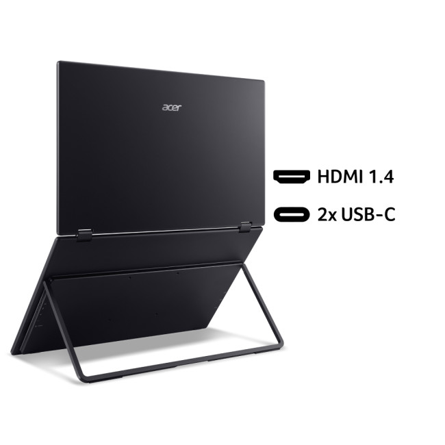 Acer PD193QE Dual 18.5" Full HD Portable IPS monitor USB-C & HDMI 315 degree foldable
