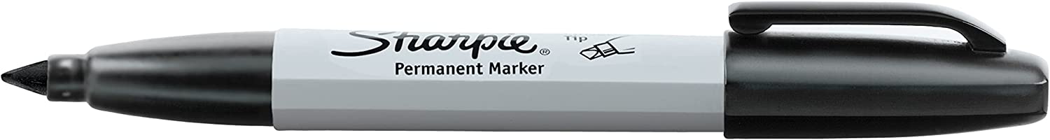 Sharpie Permanent Black High Quality Marker Pen Long lasting Pack of 2 - 1986195