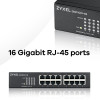 Zyxel GS1100-16-GB0103F 32 Gbit/s Rack Mountable Unmanaged 16 x Gigabit Ethernet RJ45 Network Switch