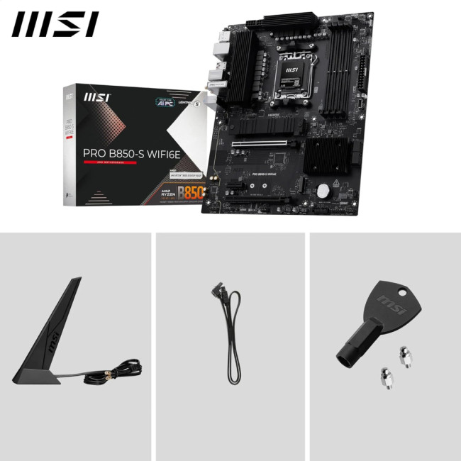 MSI PRO B850-S WIFI6E ATX AMD Socket AM5 Motherboard