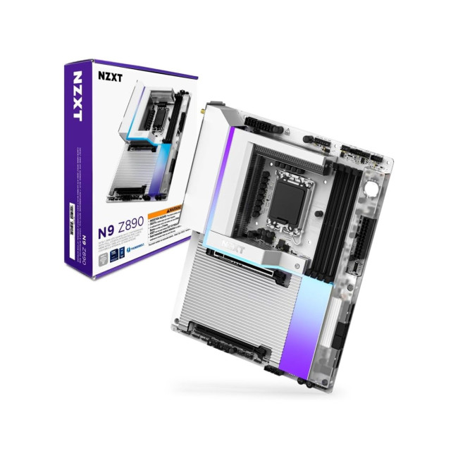NZXT N9-Z89XT-W1 DDR5 ATX Intel LGA 1851 Gaming Motherboard -White