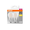 Osram Base Classic A40 4 Watt E27 Warm White Frosted LED Bulb - Twin Pack