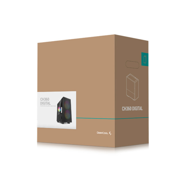DeepCool CH360 DIGITAL Micro ATX Tempered Glass Gaming PC Case