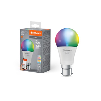 LEDVANCE SMART WIFI A60 9 Watt B22D RGBW Filament Bulb