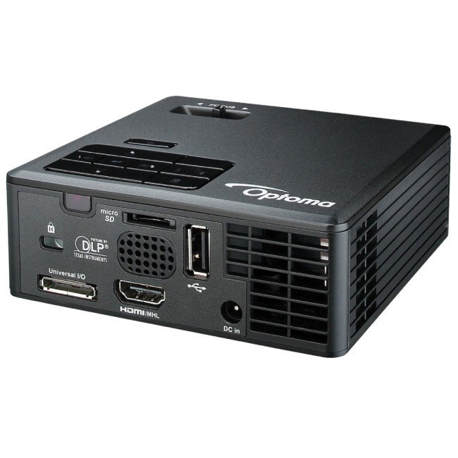 Optoma ML750e Ultra Compact Portable HD Ready Home Cinema Short Throw DLP 3D LED Black Projector Built-in Speakers