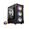 Bolt Black RGB Tempered Glass Micro ATX Gaming Case - Black