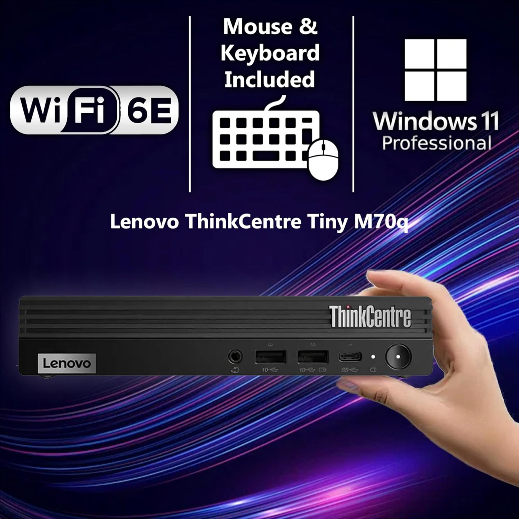 Lenovo ThinkCentre M70q Gen 5 i5-14400T 16GB 512GB Mini PC