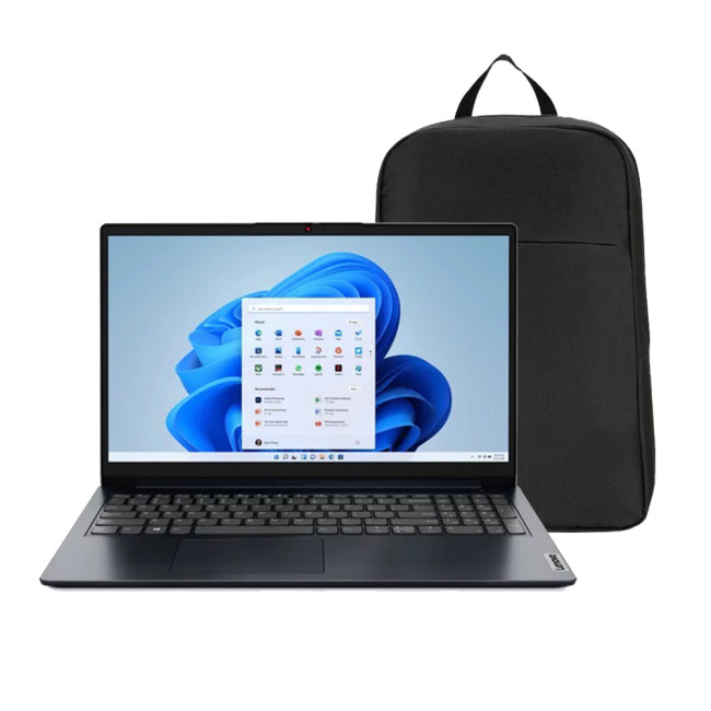 Lenovo IdeaPad 1 Slim Laptop | 15.6 Inch FHD Display | Intel Celeron N4120 | 4GB RAM | 128GB emmc | Intel UHD 600 Graphics | Windows 11 Home | Blue | 3 Months Premium Care