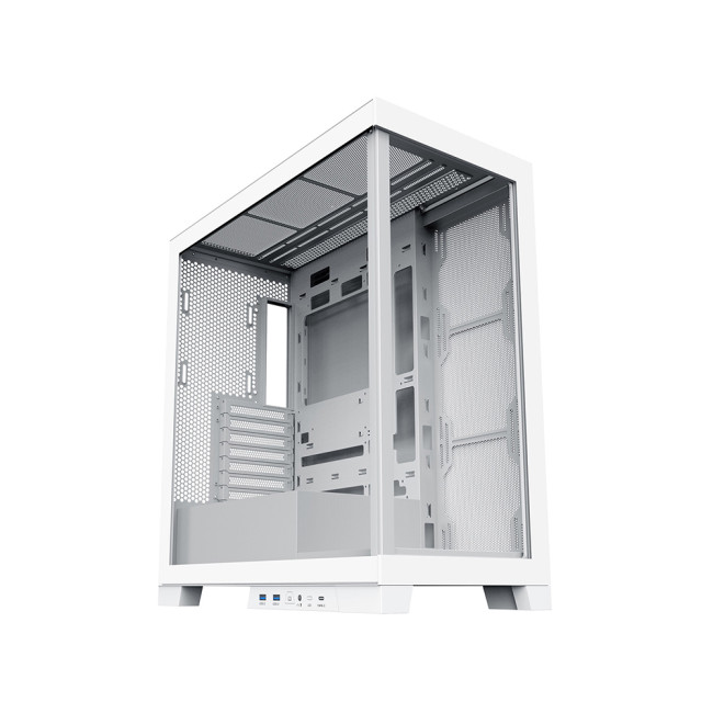 CiT Pro Diamond XR Tempered Glass Mid Tower Gaming PC Case - White
