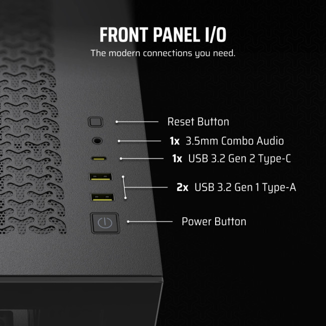 Corsair 3500X Mid-Tower TG ATX Gaming Case - Black