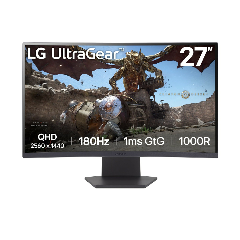 Refurbished LG UltraGear 27GS60QC-B 27" QHD VA 180Hz 1ms DisplayPort HDMI Gaming Monitor