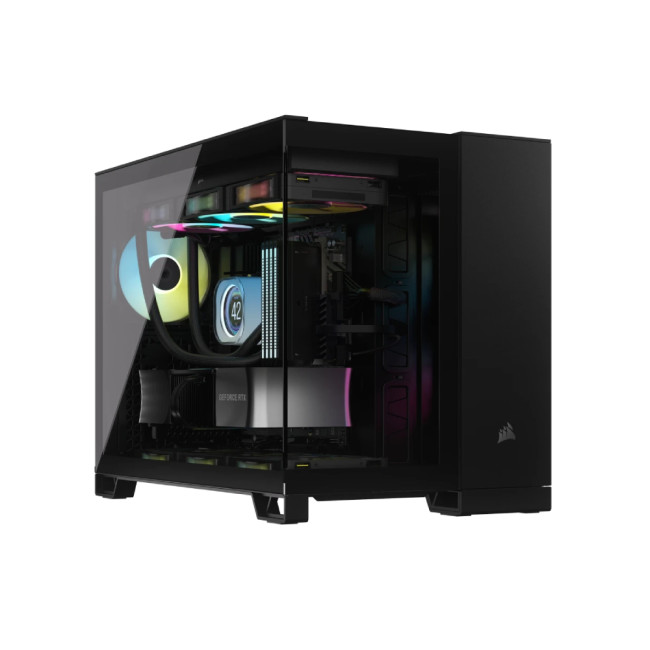 Corsair 2500X RGB Tempered Glass Mid Tower Gaming PC Case - Black
