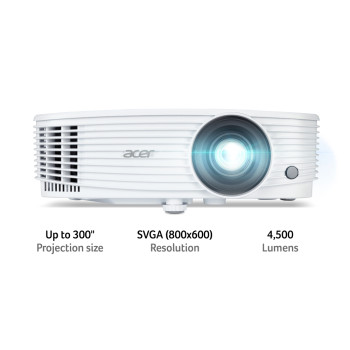 Acer P1157Wi SVGA (800x600) 4,500 ANSI Lumens Wireless projector with built in speakers