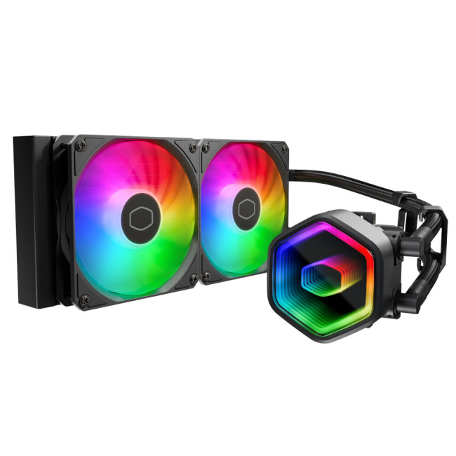 Cooler Master MasterLiquid 240mm ARGB AIO Liquid Coolor - Black