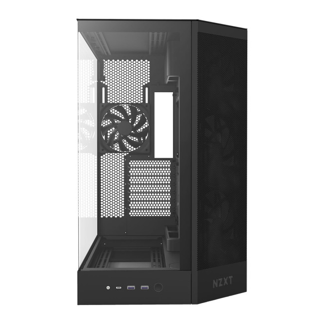 NZXT H9 Flow (2025) Tempered Glass Dual Chamber Mid Tower PC Case - Black