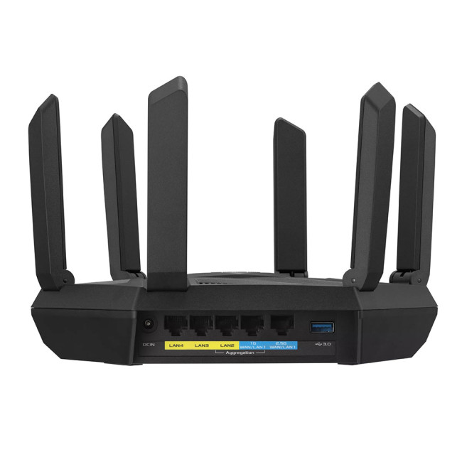 ASUS RT-AXE7800 Tri-Band WiFi 6E Router With AiProtection Pro and Instant Guard Sharable Secure VPN - 90IG07B0-MU9B00