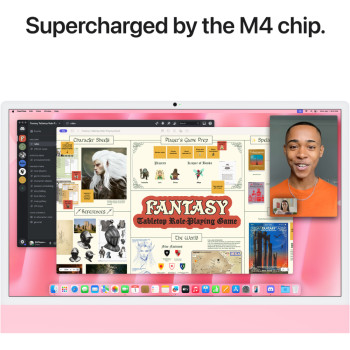 Apple iMac MWUG3B/A M4 chip 16GB RAM 256GB SSD 24" 4.5K Retina MacOS All In One PC - Pink