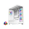 CiT Pro Diamond XR Tempered Glass Mid Tower Gaming PC Case - White