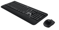 Logitech Wireless QWERTY UK English Layout Keyboard & Mouse Combo - Black