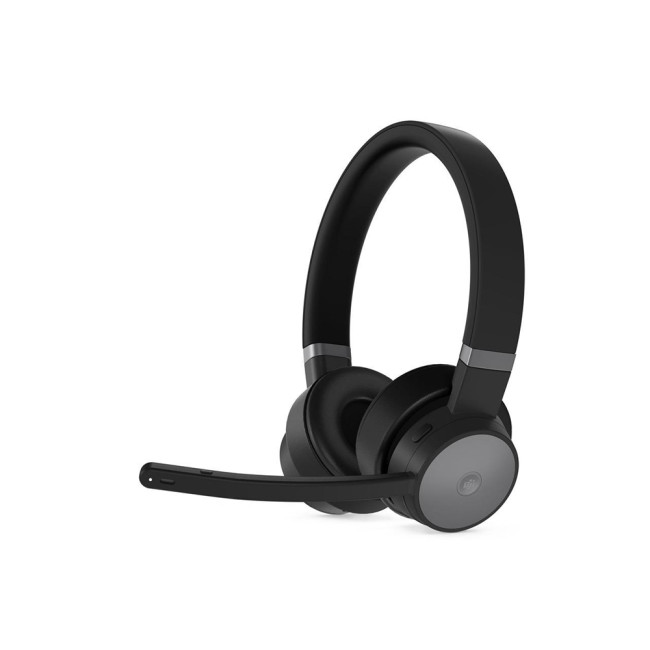 Refurbished Lenovo Go Wireless On-Ear ANC Headset Active Noise Cancelling USB Type-C Bluetooth - Black