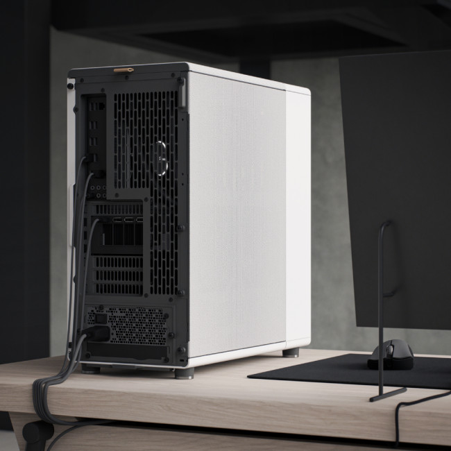 Fractal Design North ATX Mid Tower Brass/Steel Case - White