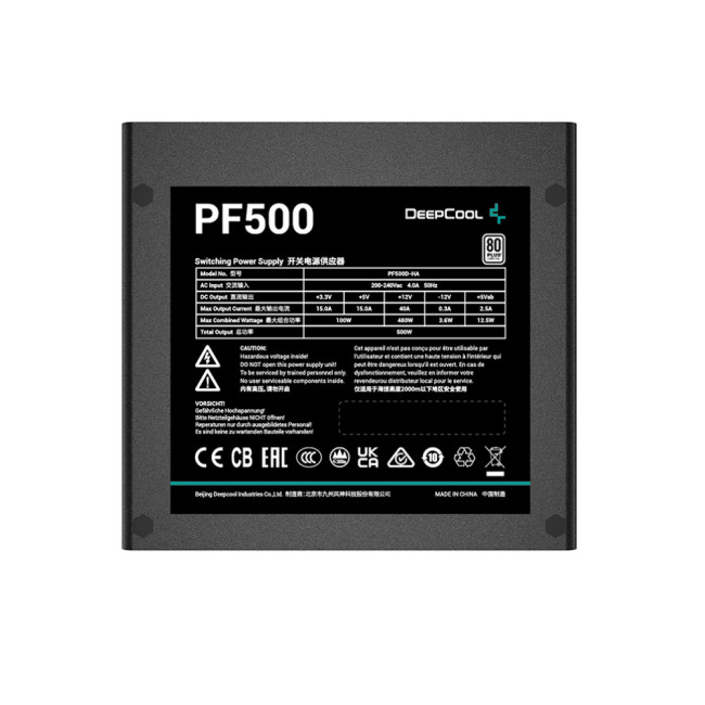 DeepCool PF500 500W 80+White ATX PSU Power Supply