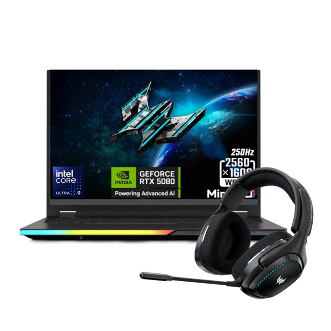 Acer Predator Helios 18 AI Intel Core Ultra 9 275HX 32GB RAM 1TB SSD RTX 5080 18" Windows 11 Home Gaming Laptop