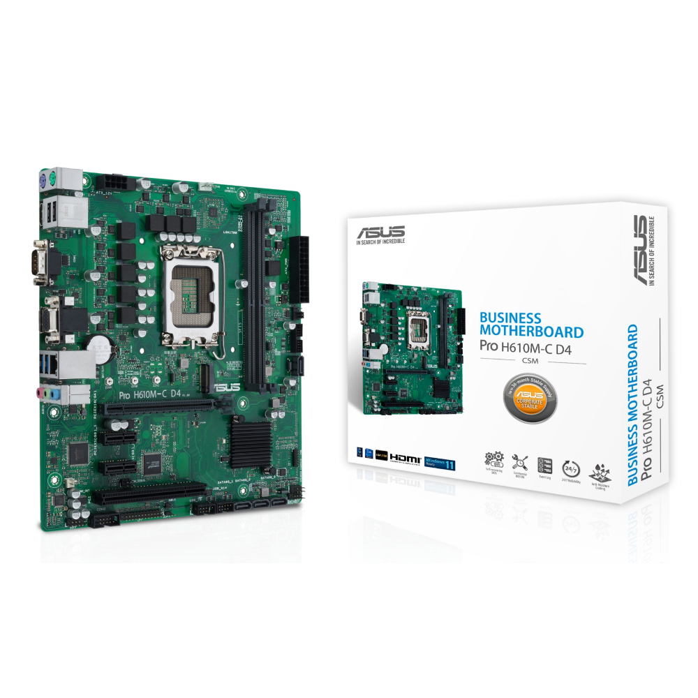 ASUS PRO H610M-C D4-CSM Micro-ATX Intel LGA 1700 Motherboard