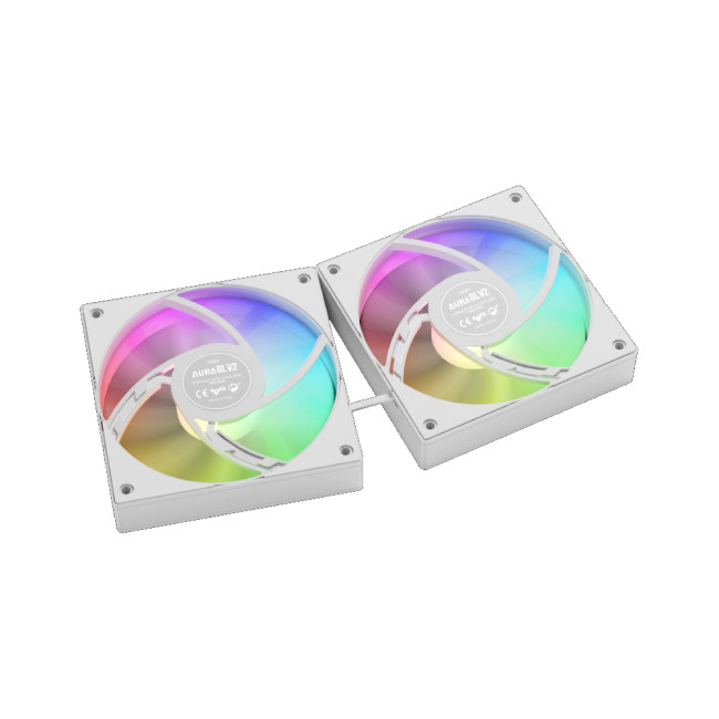 GAMDIAS AURA GL240 V2 White 240mm RGB All-in-One Liquid Cooler