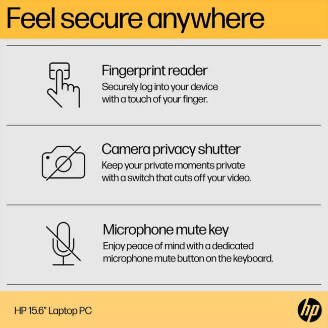 HP 15-fc0017na AMD Ryzen 5 7520U 8GB RAM 256GB SSD 15.6" Full HD IPS Windows 11 Home Laptop