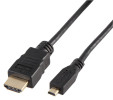 Pro Signal HDMI Lead with Ethernet A Male to Micro D Male Gold Plated Contacts