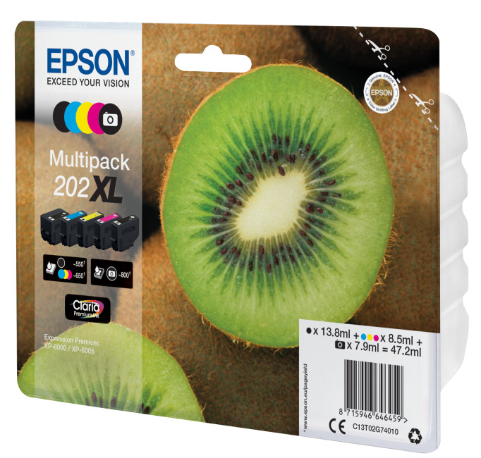 Epson C13T02G74010 202XL Claria Premium Ink Multipack