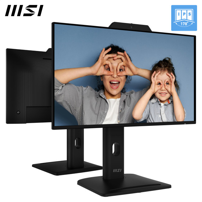MSI PRO MP242PMG 24" IPS Full HD 120Hz Webcam Height Adjustable Monitor with Speakers