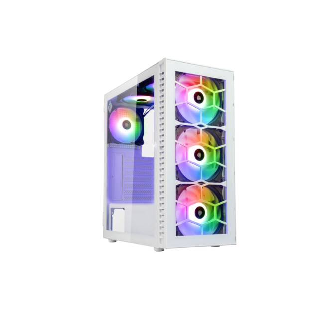 Kolink Observatory HF Glass ARGB  Midi Tower Gaming ATX PC Case - White