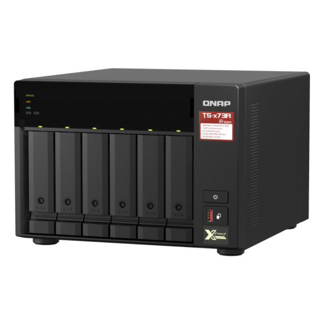 QNAP TS-673A-8G AMD Ryzen V1500B 8GB 6 Bay NAS Tower Servers