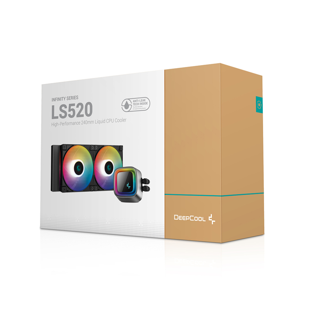 Deepcool Black Ls520 Rgb 240Mm Argb Fluid Dynamic Bearing Aio Liquid Cooler