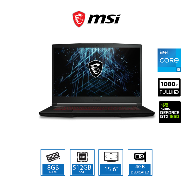 MSI GF63 Thin 11SC-496UK Gaming Laptop Intel Core i5-11400H 8GB