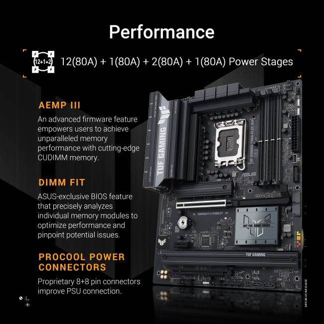 ASUS TUF GAMING B860-PLUS WIFI Intel DDR5 ATX Motherboard