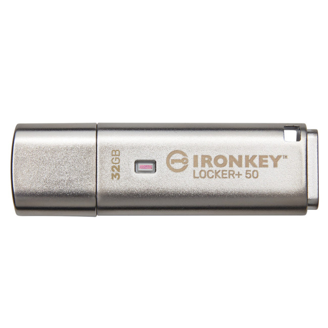 USB Stick Kingston Technology IronKey Locker+ 50 USB flash drive 32GB USB 3.2 Flash Drive - Silver