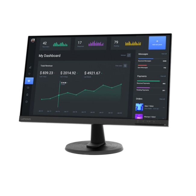 Lenovo C24-40 23.8" 1920 x 1080 Full HD LED FreeSync Flat Monitor