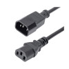 StarTech PXT1001M 1m Power Cord C14 to C13 Connectors Power Cable - Black
