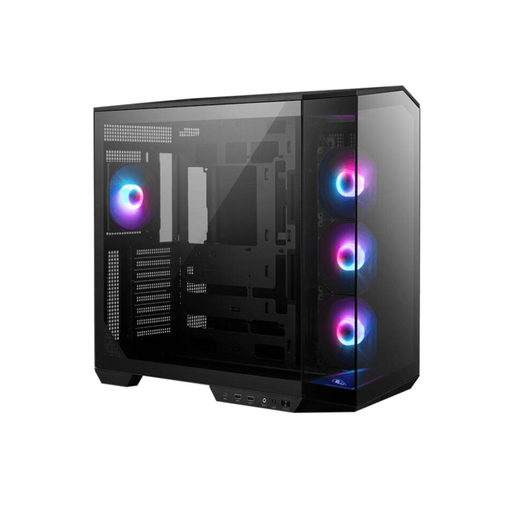 Msi Black Mag Pano 100R Pz Mid Tower Tempered Glass Atx Gaming Pc Case - Extra Large