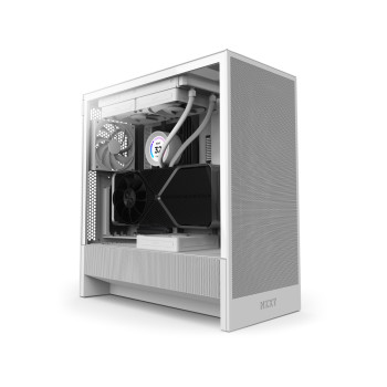 NZXT H5 Flow Mid Tower ATX Airflow Gaming PC Case - White