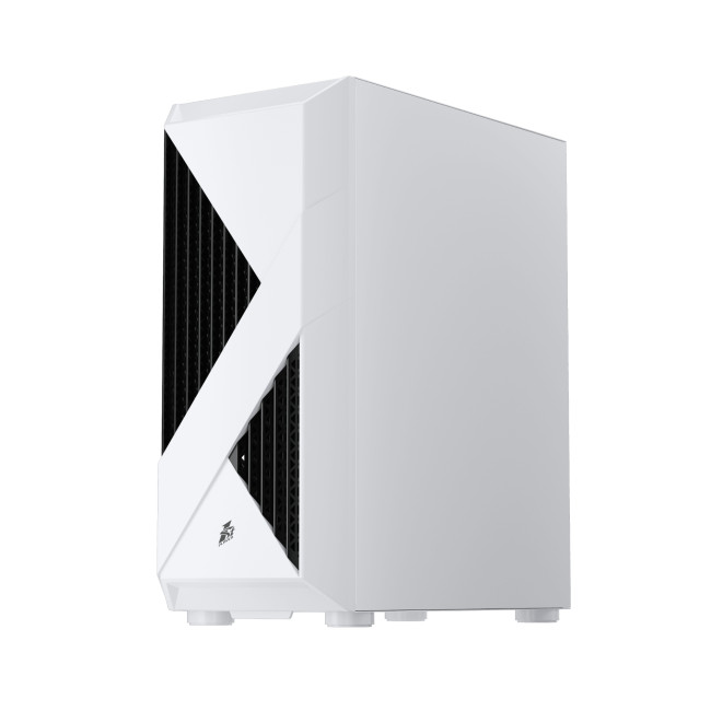 1st Player F3-A-WH Tempered Glass Mid Tower PC Case - White