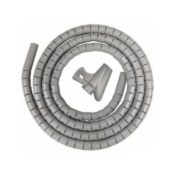 SERPA RAL 7042 Cable Coil 17mm Length 1.5 meter, Diameter 2 cm, Light Grey